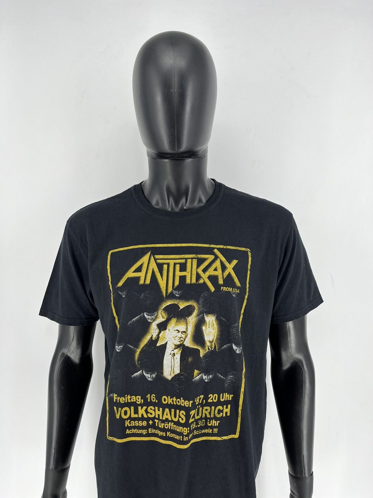 Band Tees Vintage Y2K Anthrax Horror Skulls Band Rock Streetwear Tee Size US XL / EU 56 / 4 - 1 Thumbnail