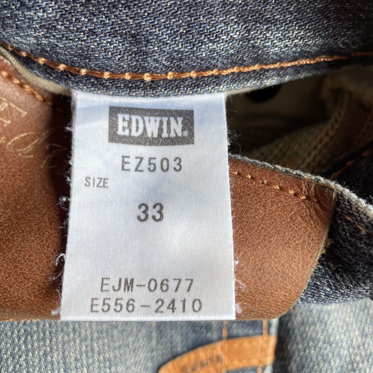 Edwin 🔥Vintage Edwin Zylon EZ503 Stoned Washed Denim Jeans Size US 35 - 12 Thumbnail