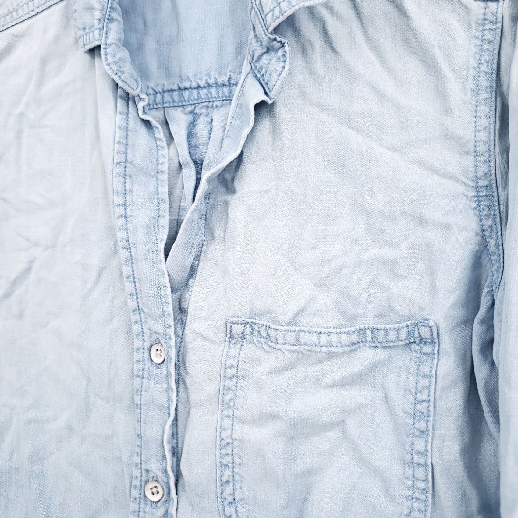CLOT Cloth & Stone Button-Up Shirt Womens XS Blue Tencel Long Sleeve Relaxed Casual Size XS / US 0-2 / IT 36-38 - 3 Thumbnail