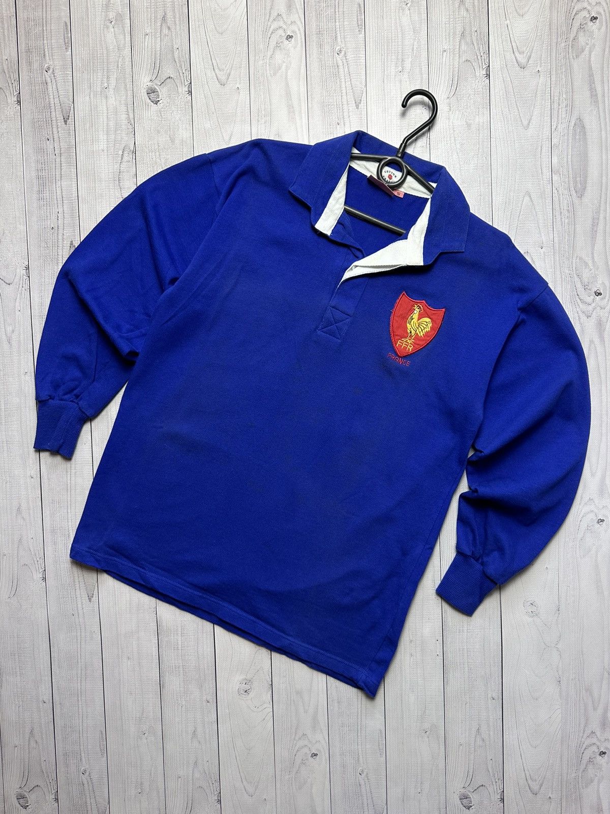 image of England Rugby League x Vintage France Rugby Jersey Size S/m Logo Retro in Blue, Men's