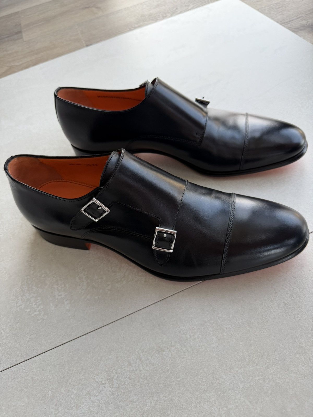 Santoni Santoni DoubleMonk Strap Black Leather UK10US11 New with Box Size US 11 / EU 44 - 3 Thumbnail