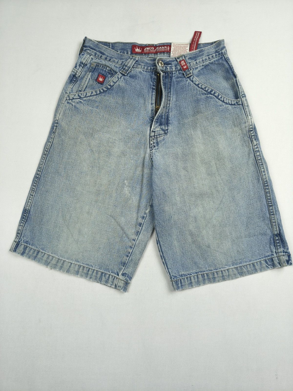 JNCO JNCO Skull print + Embroidered Baggy Jorts 💀 (070) Size US 28 / EU 44 - 2 Thumbnail