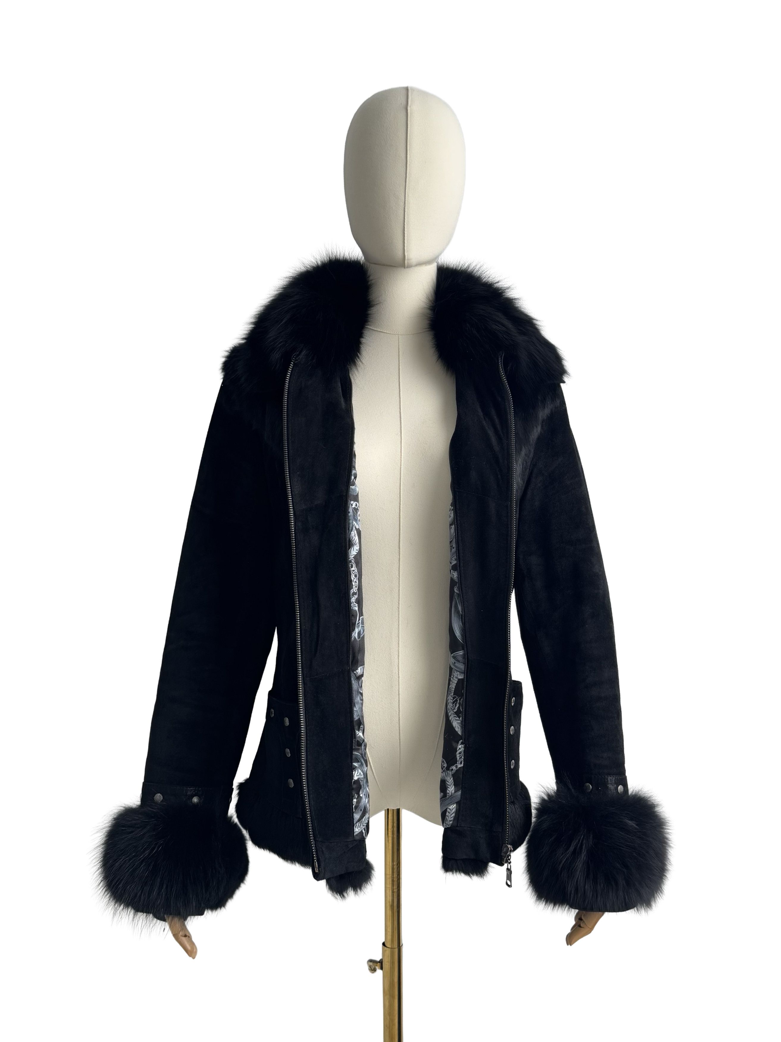 Vintage Vintage Real Suede Jacket With Real Fur Details Size M / US 6-8 / IT 42-44 - 3 Thumbnail