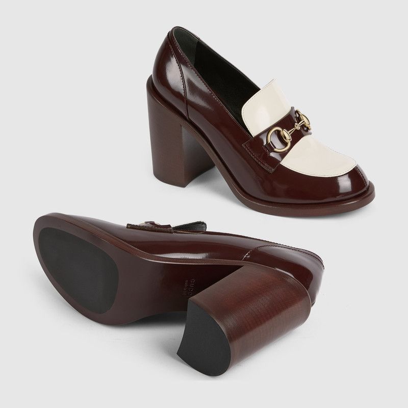 Gucci o1loc1c0326 834760 Women's Heeled Loafer With Horsebit Brown Size US 6.5 / IT 36.5 - 5 Thumbnail