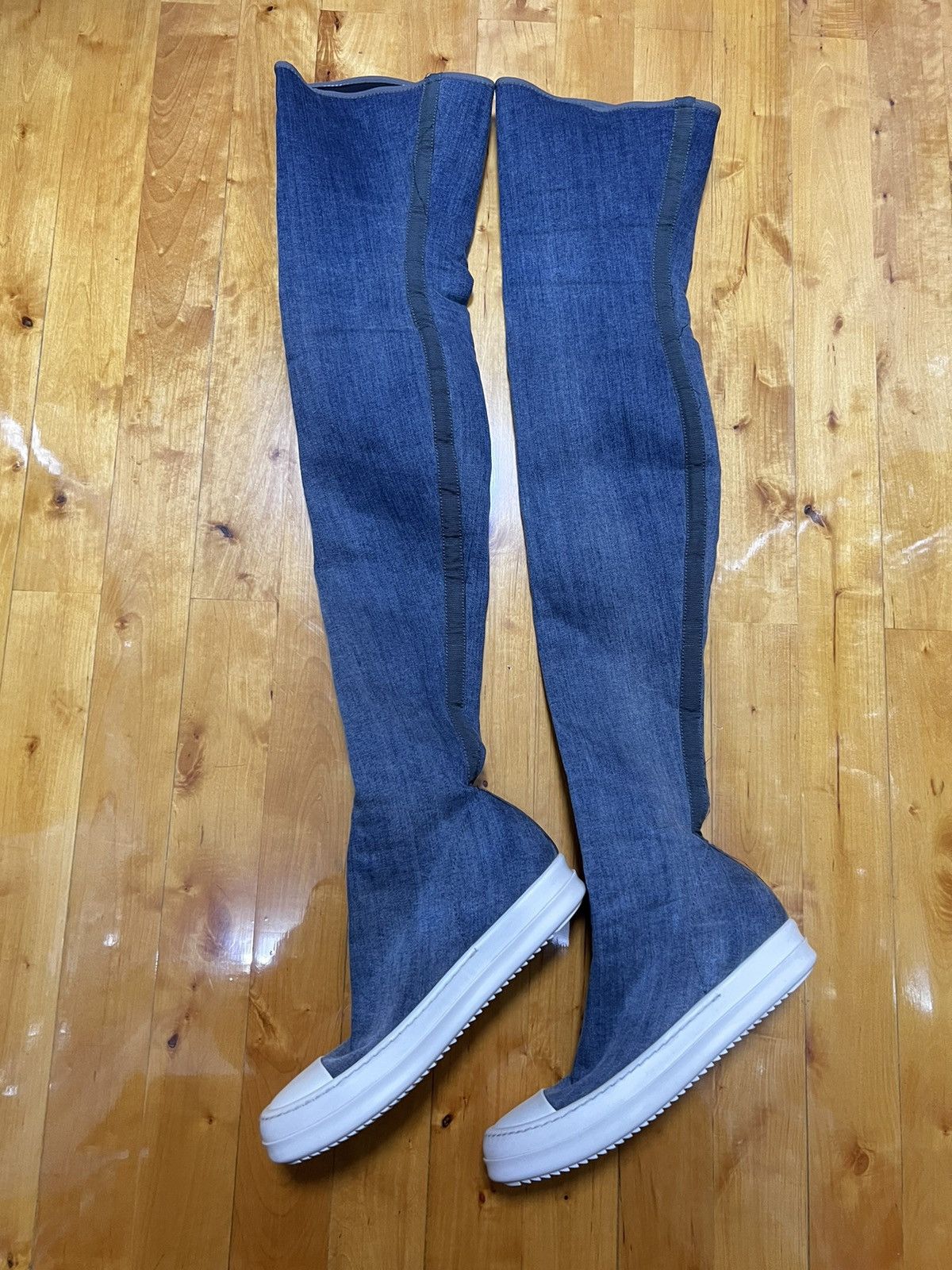 Rick Owens Drkshdw Rick owens drkshdw ramones thigh high sock sz 37.5 Size US 7.5 / IT 37.5 - 4 Thumbnail