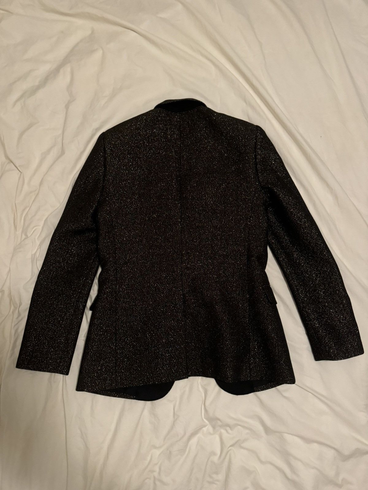 Saint Laurent Paris Saint Laurent Gold Sparkling Tuxedo Blazer AW14 Size 36R - 3 Thumbnail