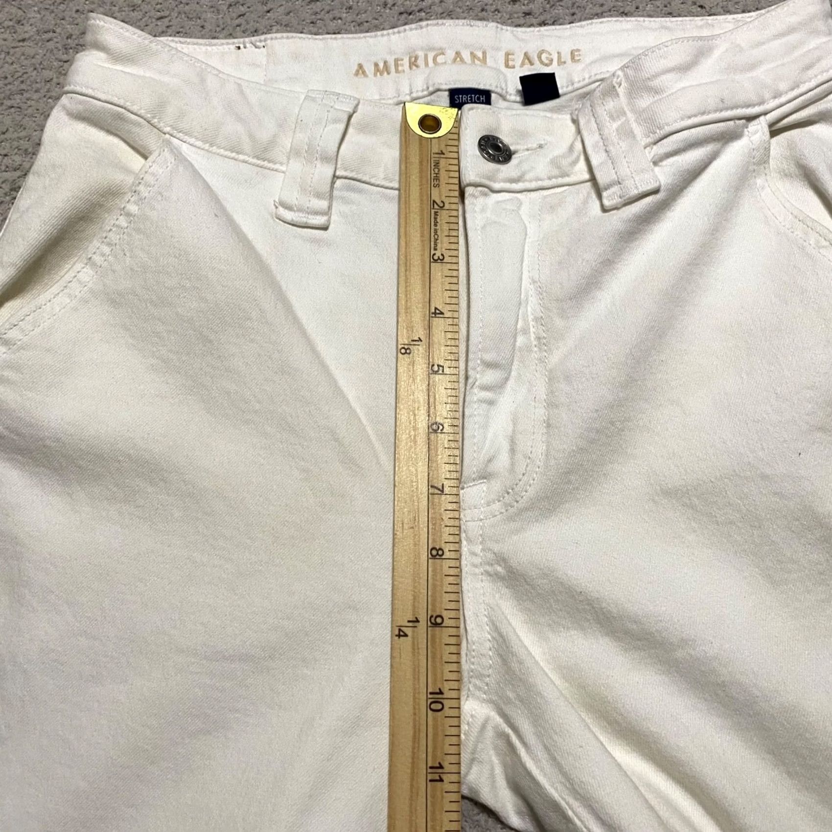 American Eagle Outfitters American Eagle Outfitters Jeans White Denim 2 High Rise Wide-Leg Baggy 90s Grunge Streetwear Womens Jeans Size 26" / US 2 / IT 38 - 7 Thumbnail