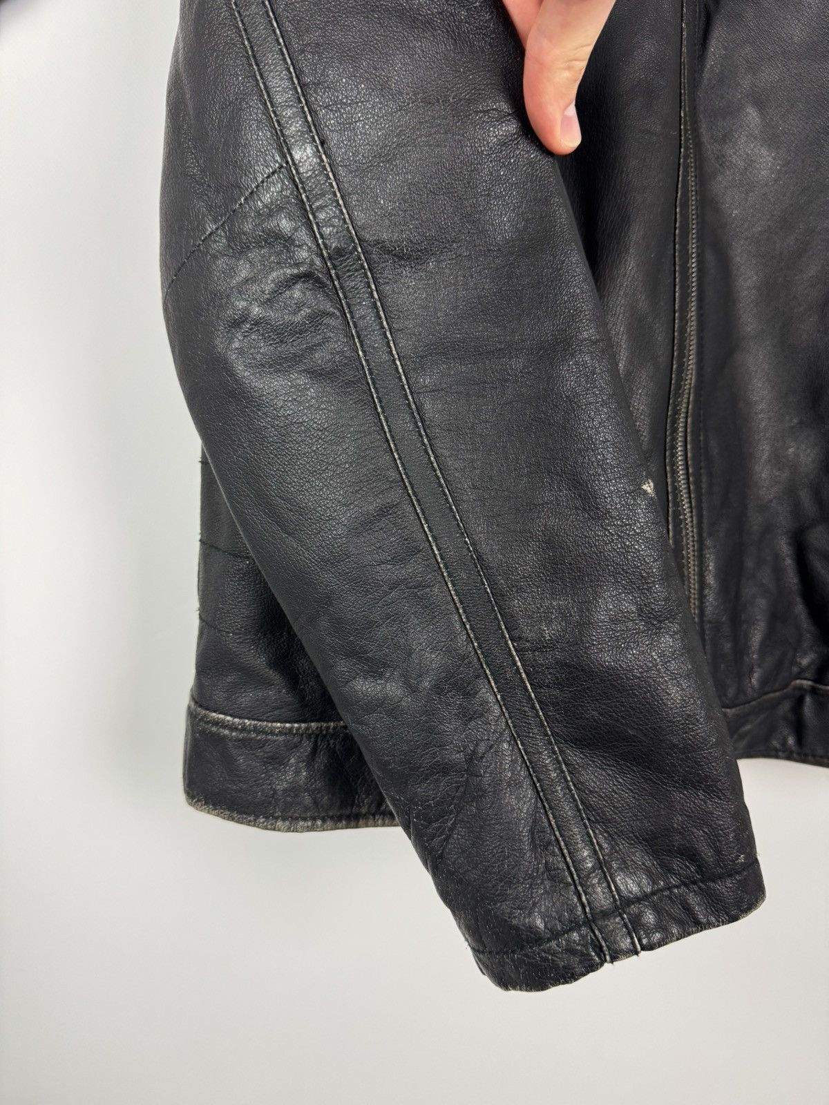 Guess Y2K Distressed Guess Bike Leather Jacket Size US M / EU 48-50 / 2 - 12 Thumbnail