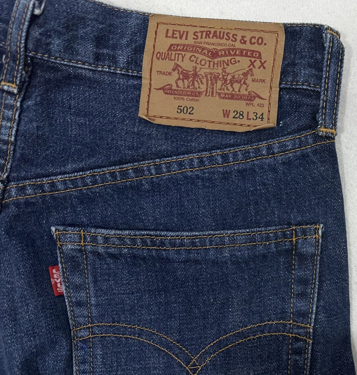 Edwin × Lee × Levi's Vintage Clothing LEVIS 502 BIG E SELVEDGE VINTAGE 1995 Size US 28 / EU 44 - 3 Thumbnail
