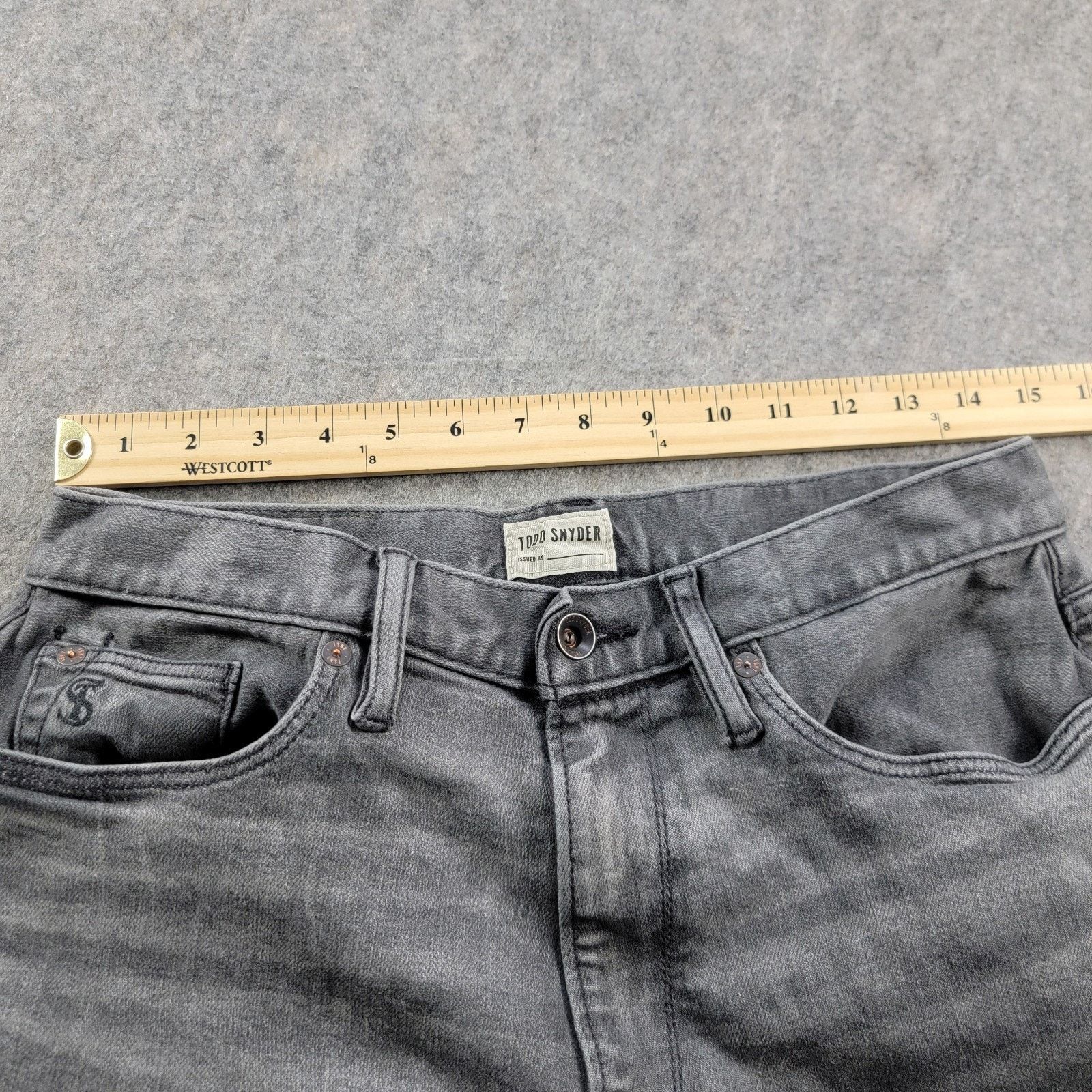 Todd Snyder Todd Snyder Slim Fit Stretch 5-Pocket Jeans size 30x32 Grey Size US 30 / EU 46 - 3 Thumbnail
