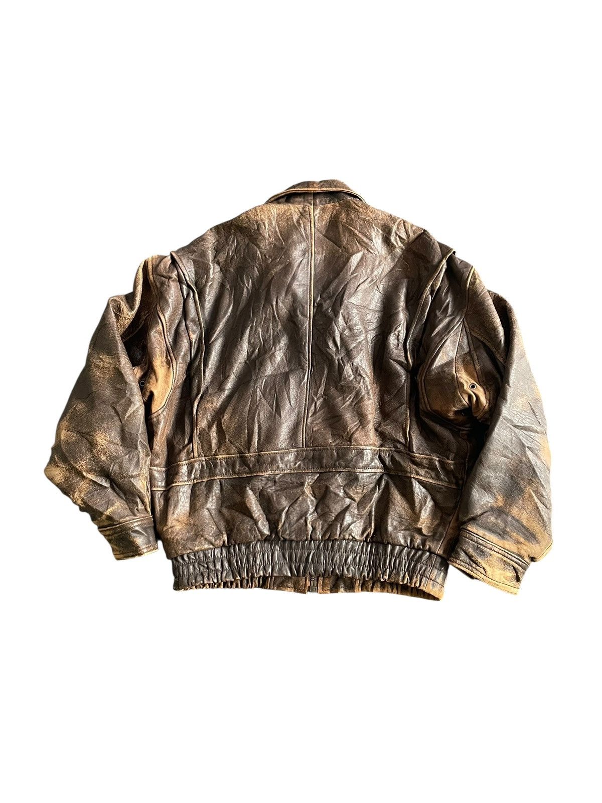 Leather Vintage Bomber Leather Jacket Size US M / EU 48-50 / 2 - 5 Thumbnail