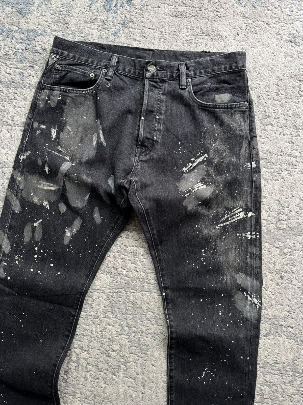 Denim & Supply Ralph Lauren Denim Supply Ralph Lauren Painted Printed Slim Jeans 36/34 Size US 36 / EU 52 - 2 Thumbnail