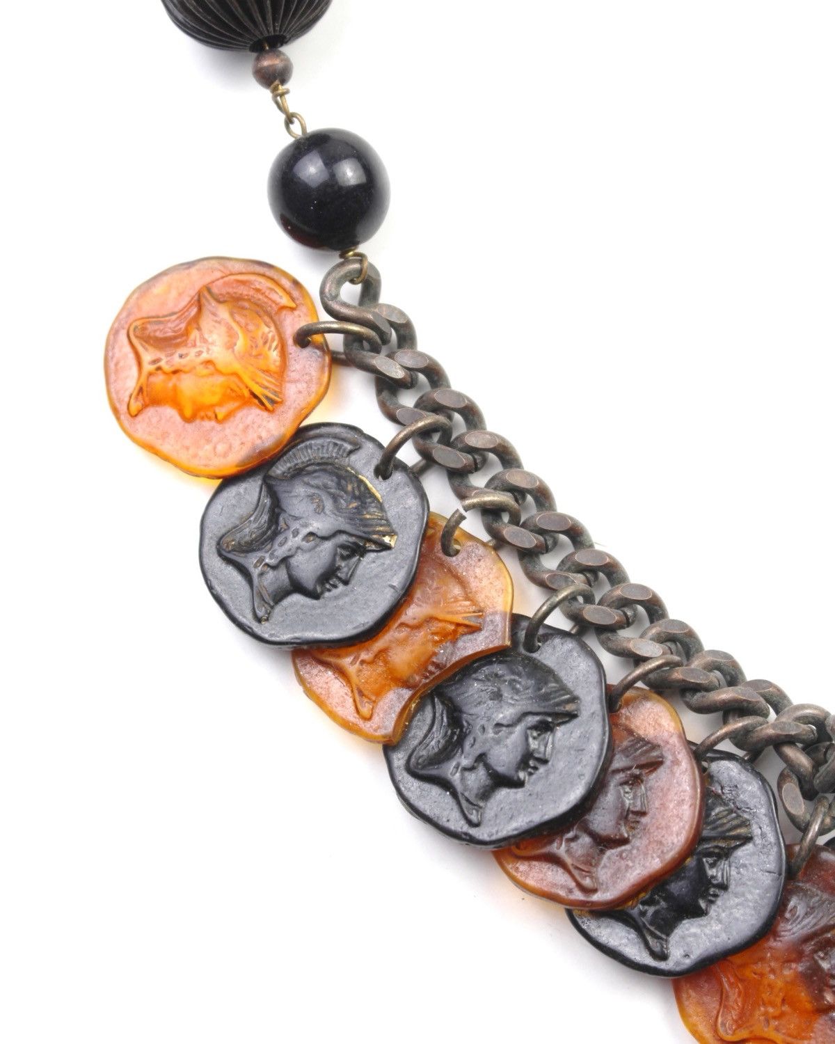 If Six Was Nine 1990S JAPANESE MADE ANTIQUE COIN RESIN MEDALLIONS NECKLACE Size ONE SIZE - 4 Thumbnail