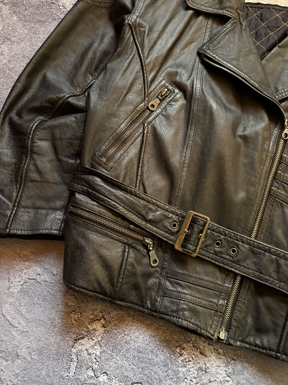Japanese Brand Crazy Vintage Avant Garde Japanese Moto Biker Leather Jacket Size US L / EU 52-54 / 3 - 7 Thumbnail
