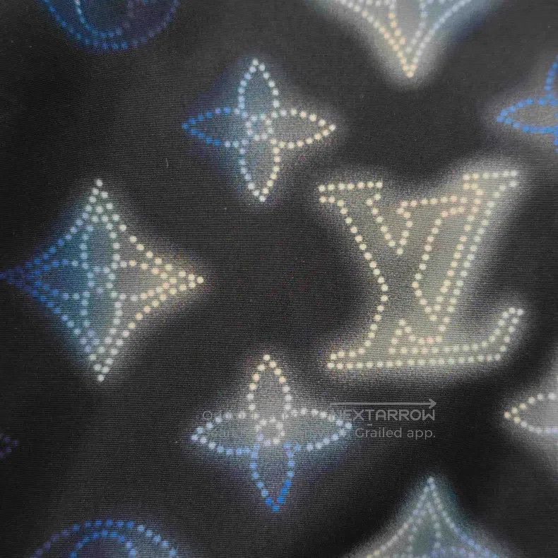 Louis Vuitton Louis Vuitton Blue and black full logo nylon pants Size US 40 / EU 56 - 7 Thumbnail