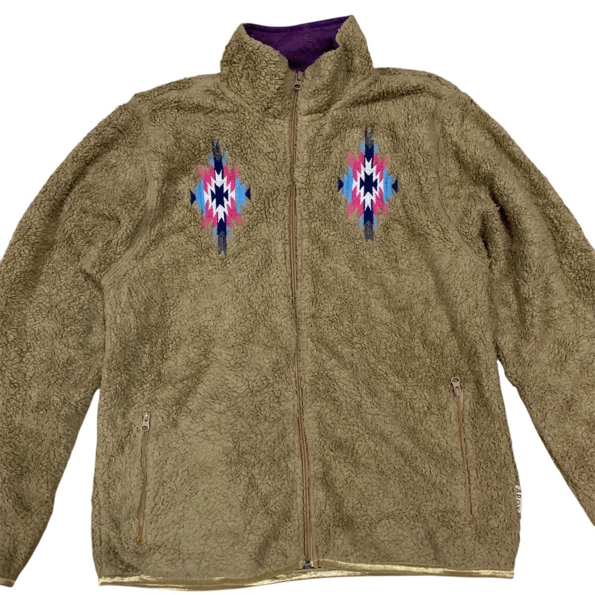 Japanese Brand APOY AW2011 Chimayo Ortega Southwestern Fleece Sweater Size US L / EU 52-54 / 3 - 3 Thumbnail