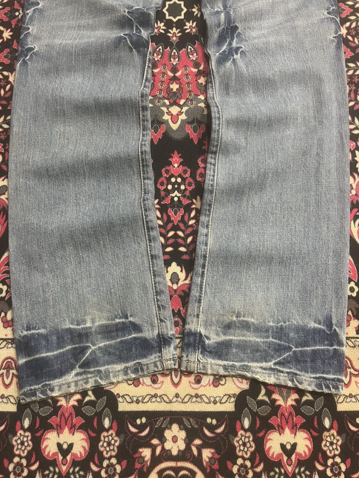PPFM Vintage Payton Place For Men Double Waist Distressed Jeans Size US 31 - 9 Thumbnail