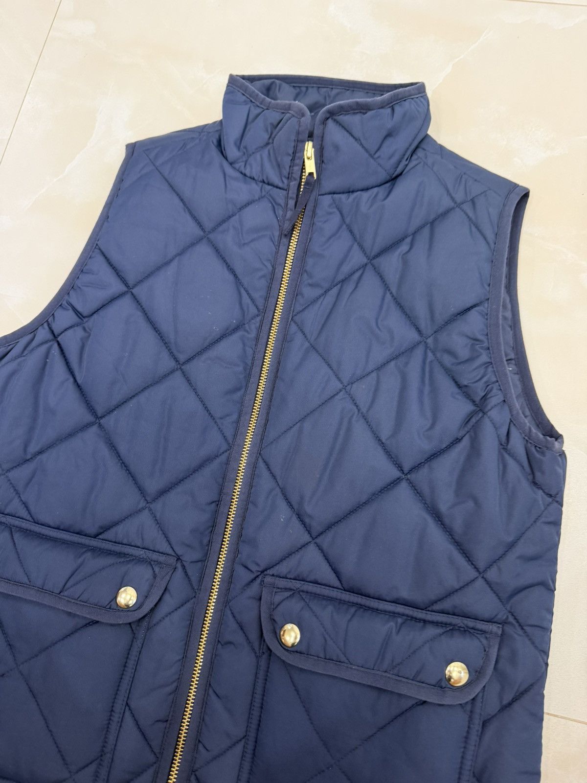 J.Crew J Crew Quilted Navy Vest Size S / US 4 / IT 40 - 4 Thumbnail
