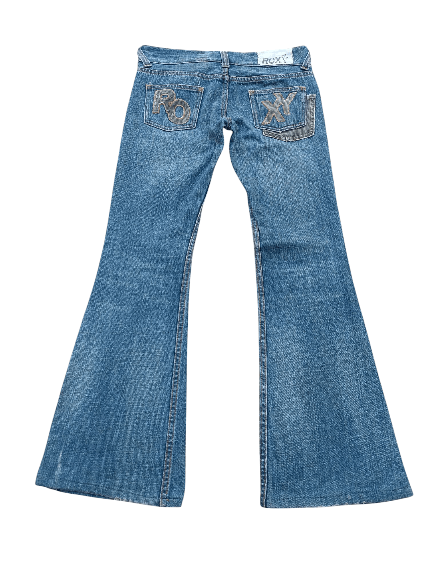 Quiksilver × Vintage FYE 90’s🔥ROXY Ultra Wide Leg Flare Vintage Distressed Denim Size 30" / US 8 / IT 44 - 6 Thumbnail