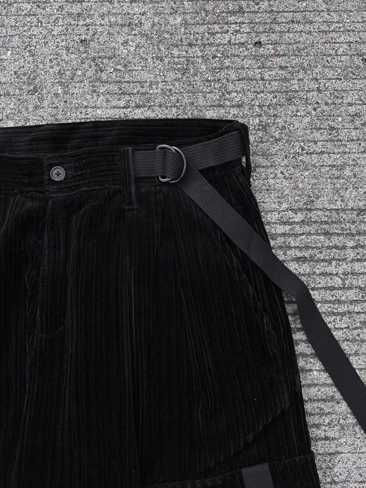 Japanese Brand × SHAREEF Shareef Black Corduroy Bondage Cargo Pants Size US 30 / EU 46 - 5 Thumbnail