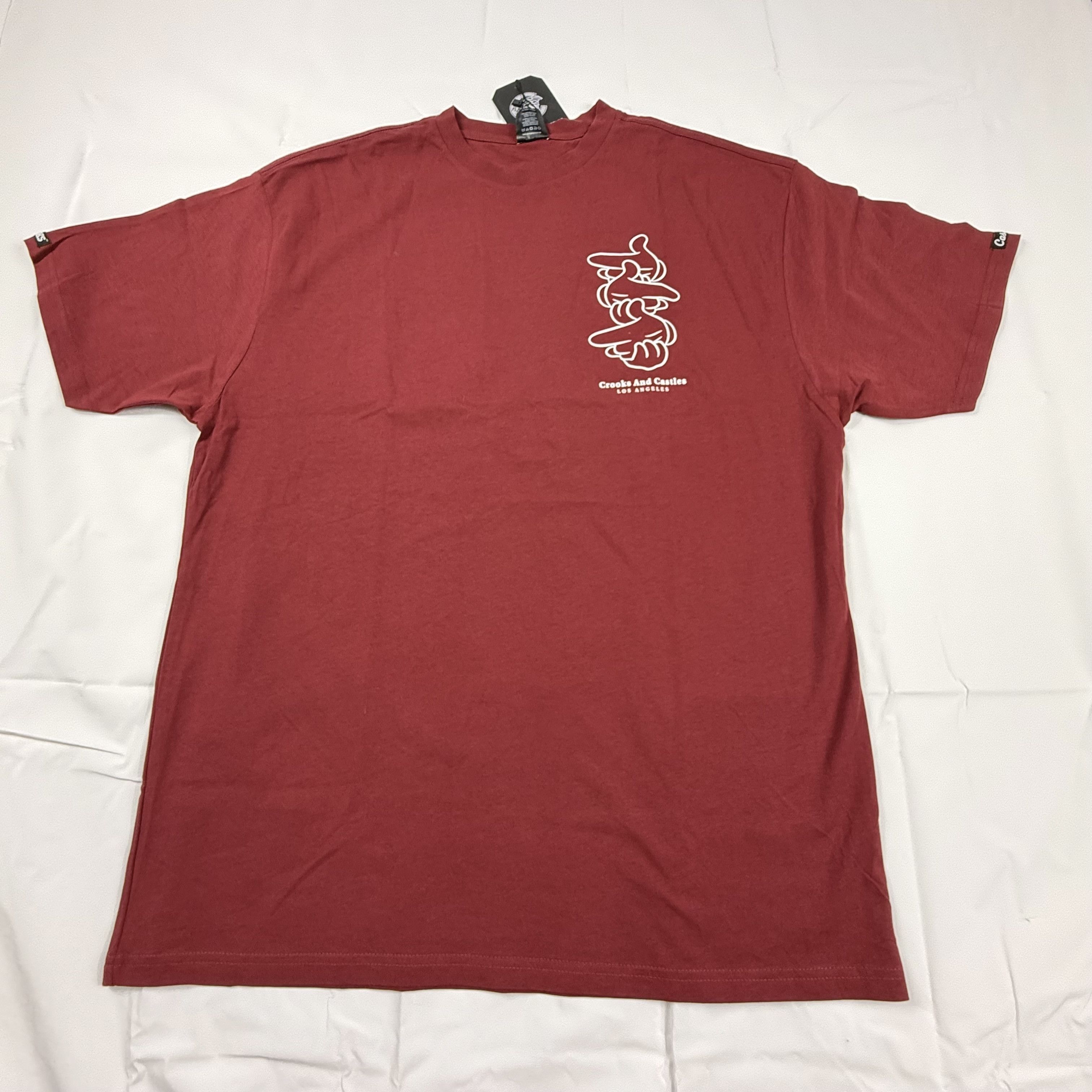 Crooks & Castles Crooks and Castles Mens XL T-Shirt Los Angeles Hand Sign Size US XL / EU 56 / 4 - 2 Thumbnail