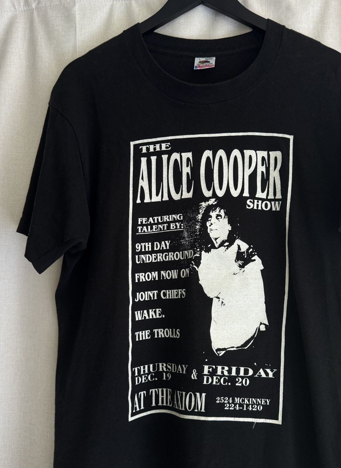 Vintage 1990 Single Stitch Alice Cooper Vintage Black Graphic Tee Size US L / EU 52-54 / 3 - 2 Thumbnail