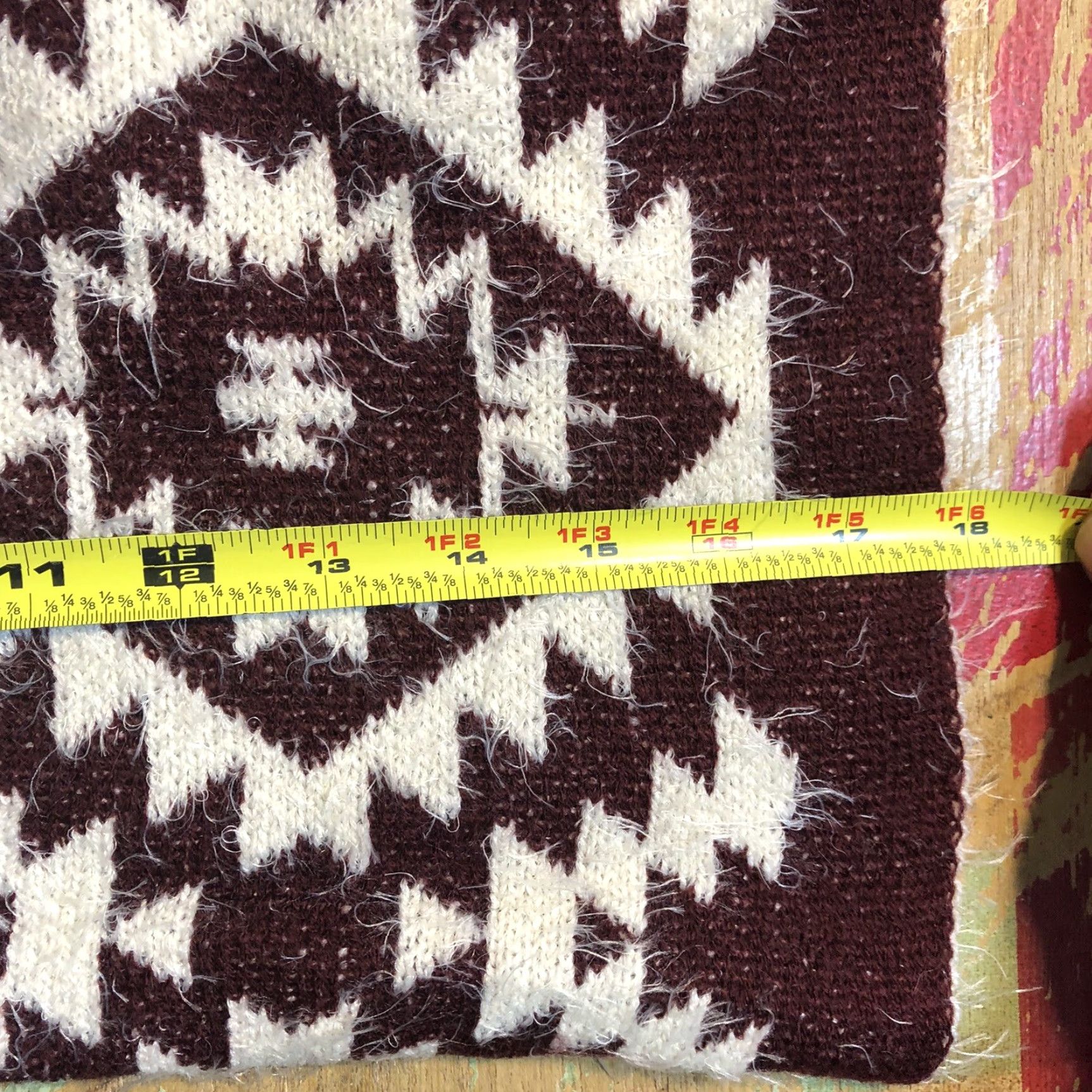 Anthropologie Anthropologie Scarf Infinity Red Chevron Aztec Tribal One Size Womens Hand Wash Only Polyester Infinity Scarf Multifunctional Fall Winter Spring Size ONE SIZE - 4 Thumbnail