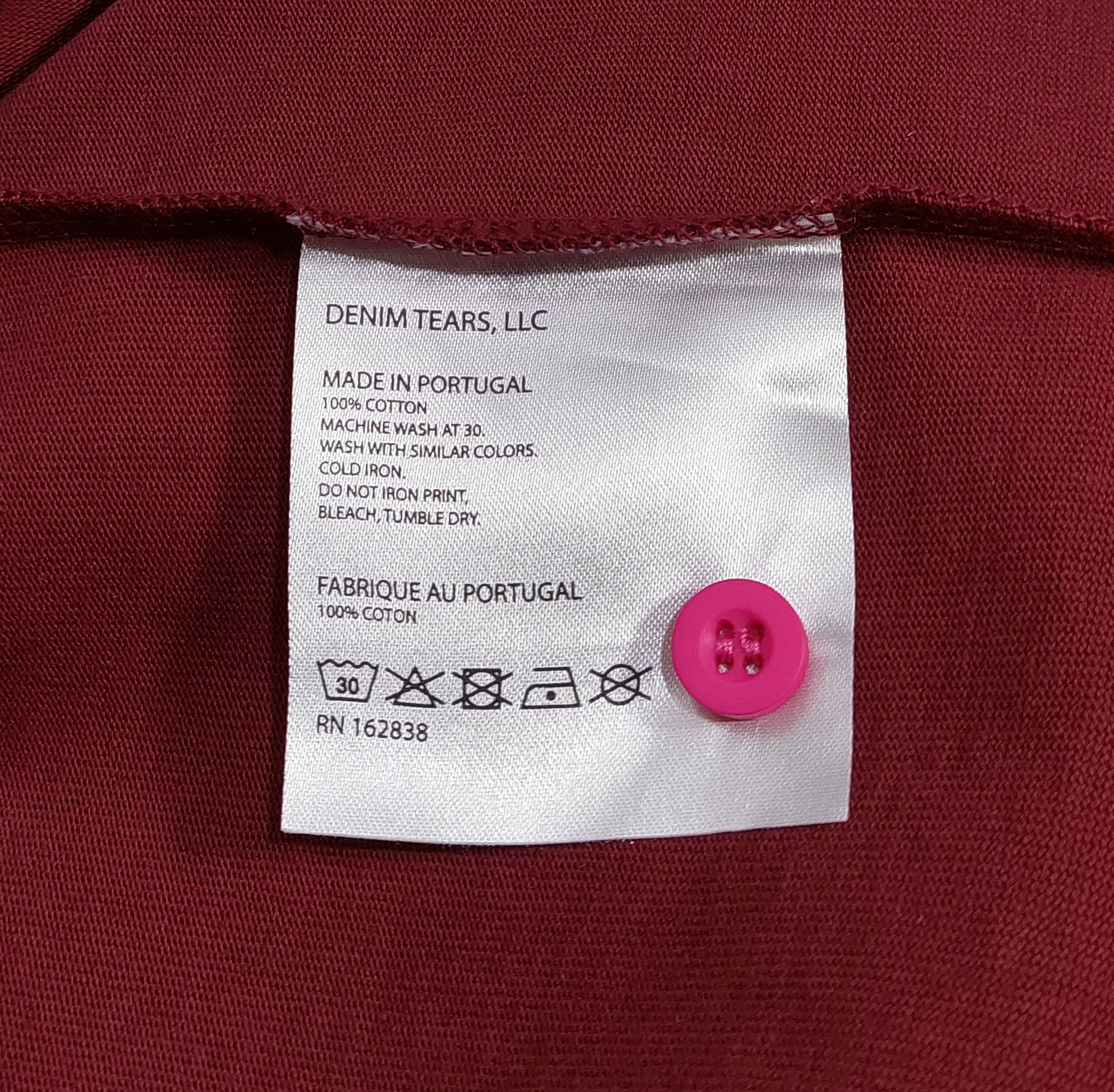 DENIM TEARS down by the tears LS rugby polo shirt - red/pink L Size US L / EU 52-54 / 3 - 3 Thumbnail