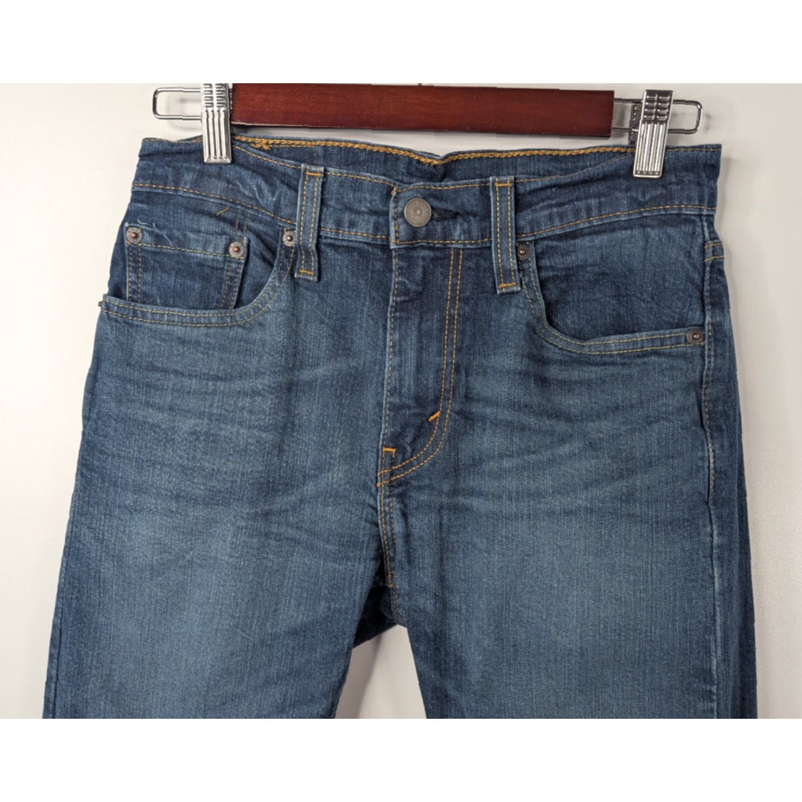Levi's VINTAGE Levis 502 Jeans Mens 29x32 Straight Classic Cotton Denim Grunge Dark Blue Size US 28 / EU 44 - 4 Thumbnail