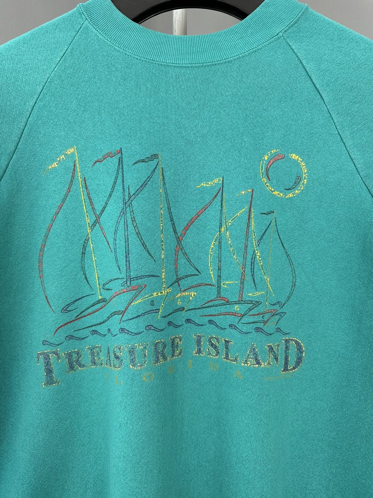 Vintage 90s Oneita Florida Treasure Island Vintage Sweatshirt Size US L / EU 52-54 / 3 - 5 Thumbnail