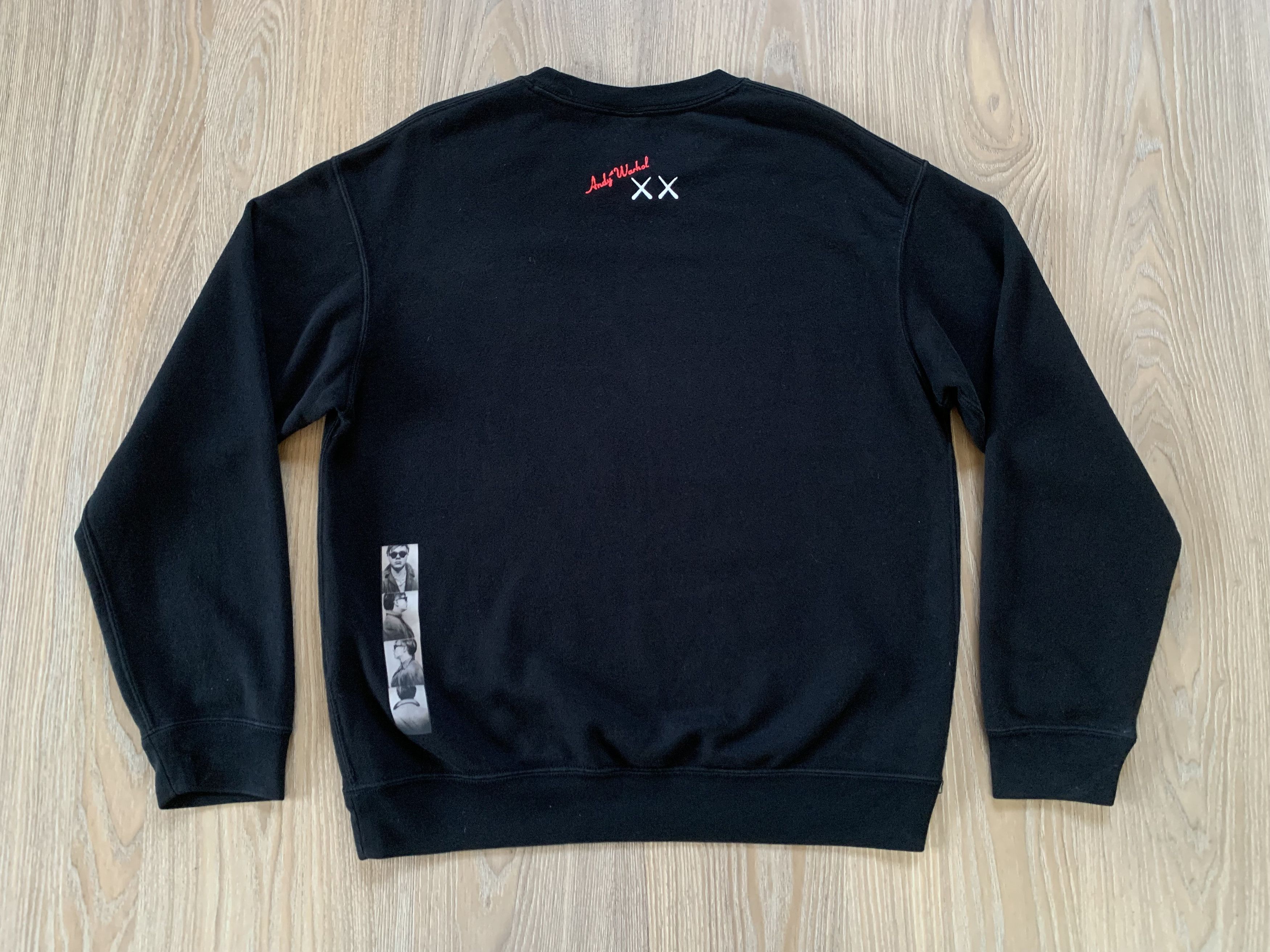 Japanese Brand Mens KAWS Uniqlo Andy Warhol Black Graphic Sweatshirt Size US M / EU 48-50 / 2 - 3 Thumbnail