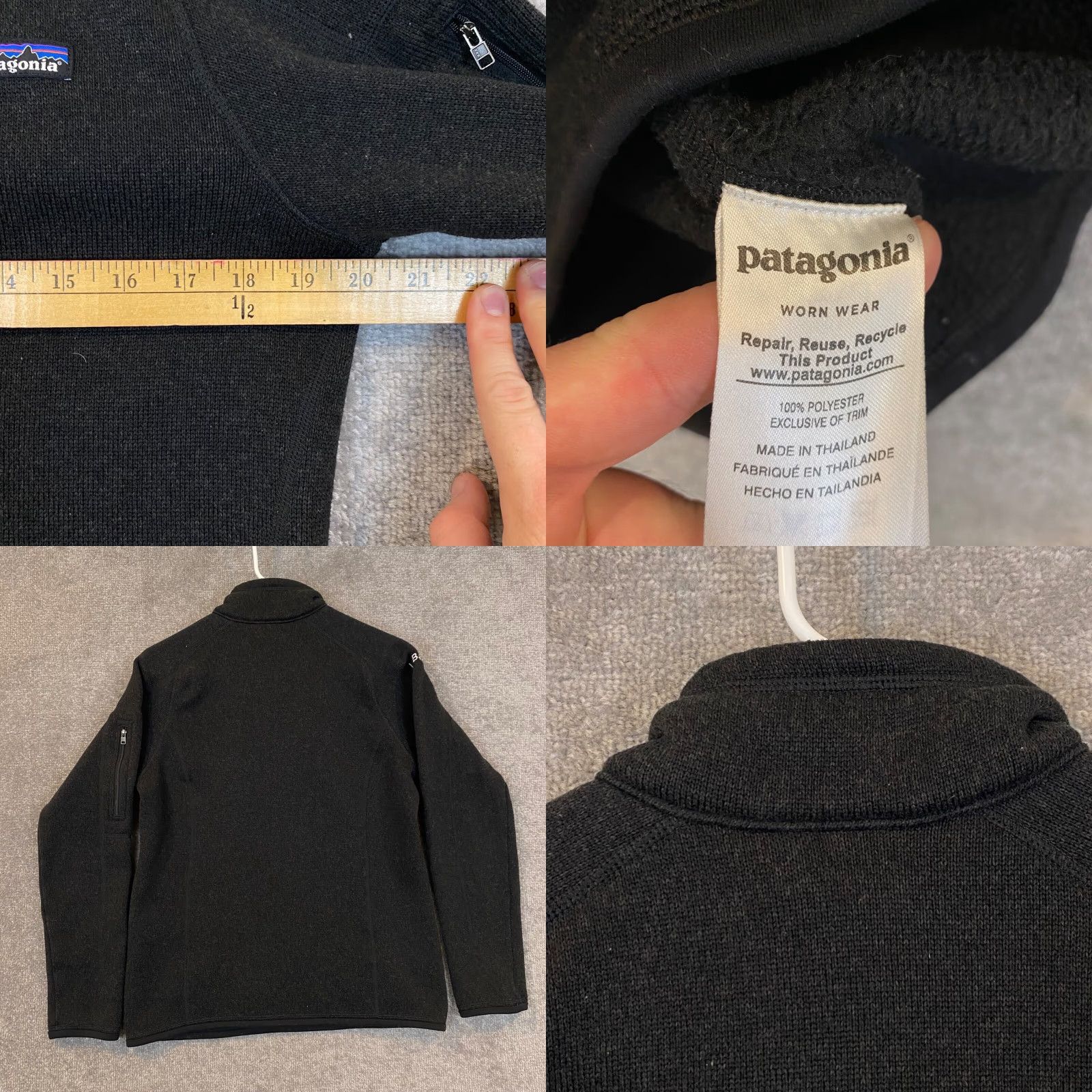 Patagonia Patagonia Better Sweater Womens Medium Black 1/2 Zip Fleece Pullover Logo Embroidered Zipper Mock Neck Casual Travel Size M / US 6-8 / IT 42-44 - 8 Thumbnail