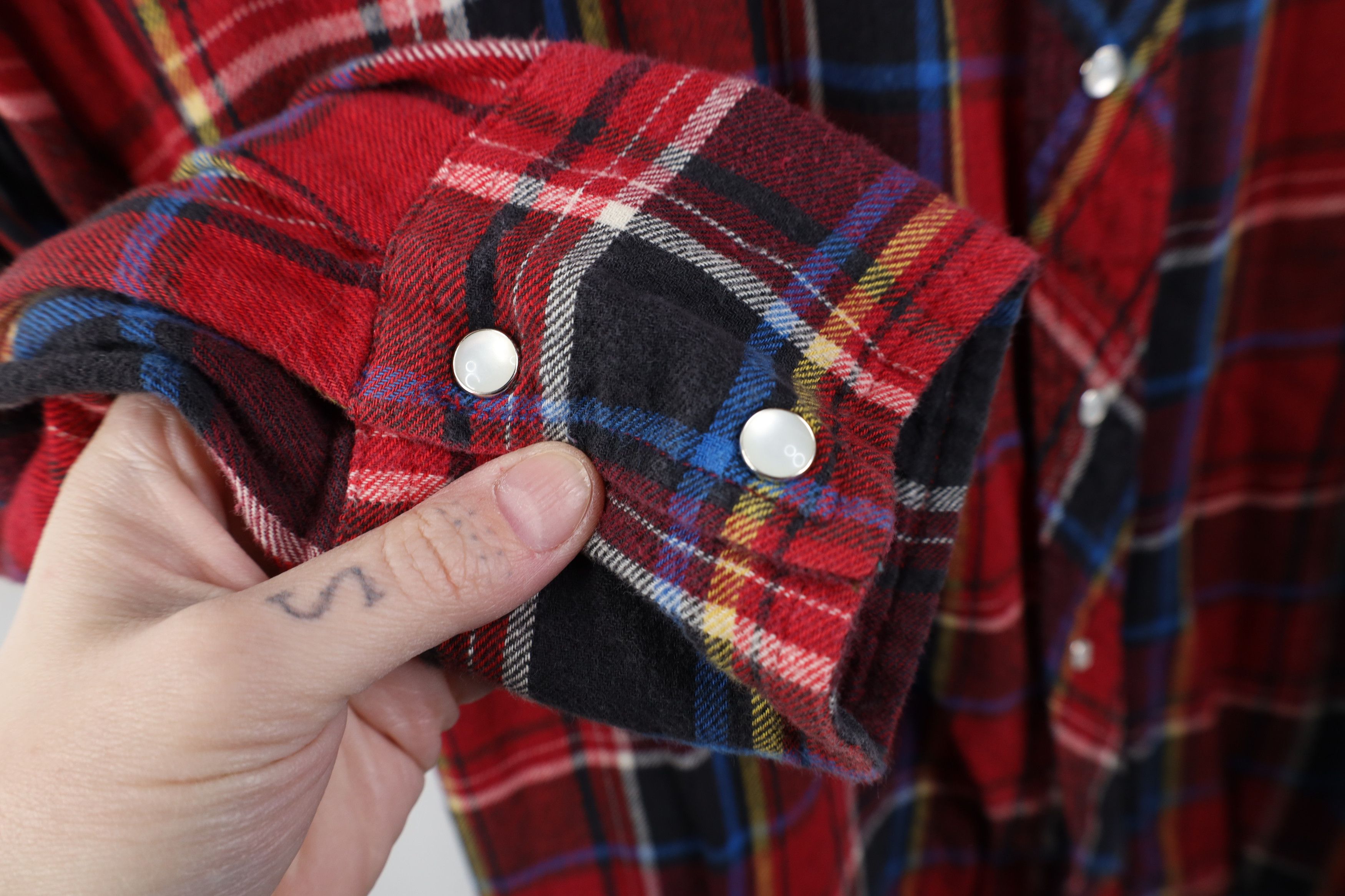 Wrangler Vintage 90s Wrangler Cowboy Flannel Snap Button Shirt Plaid Size US XXL / EU 58 / 5 - 7 Thumbnail