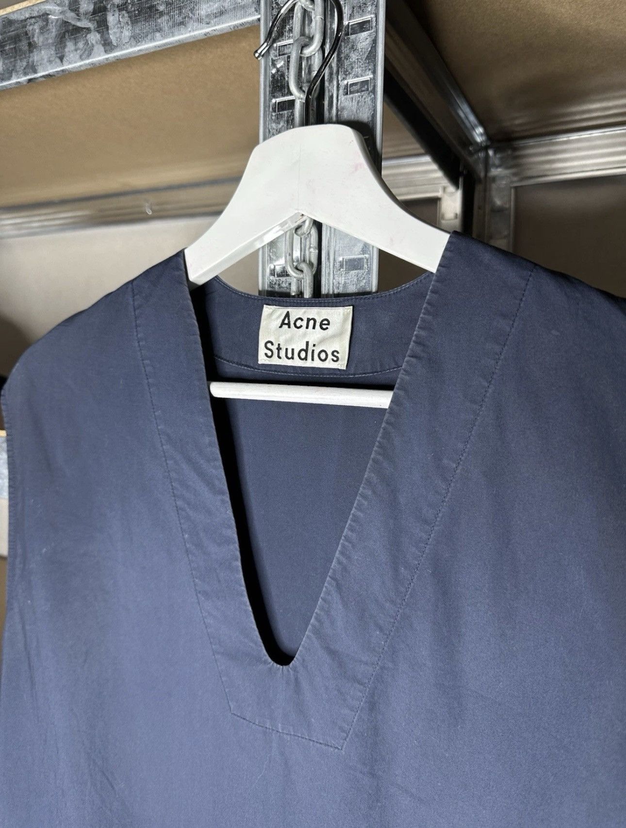 Acne Studios Acne Studios Artsi Tech Pop Dress Navy Midi Tunic Size 34 Size XS / US 0-2 / IT 36-38 - 3 Thumbnail