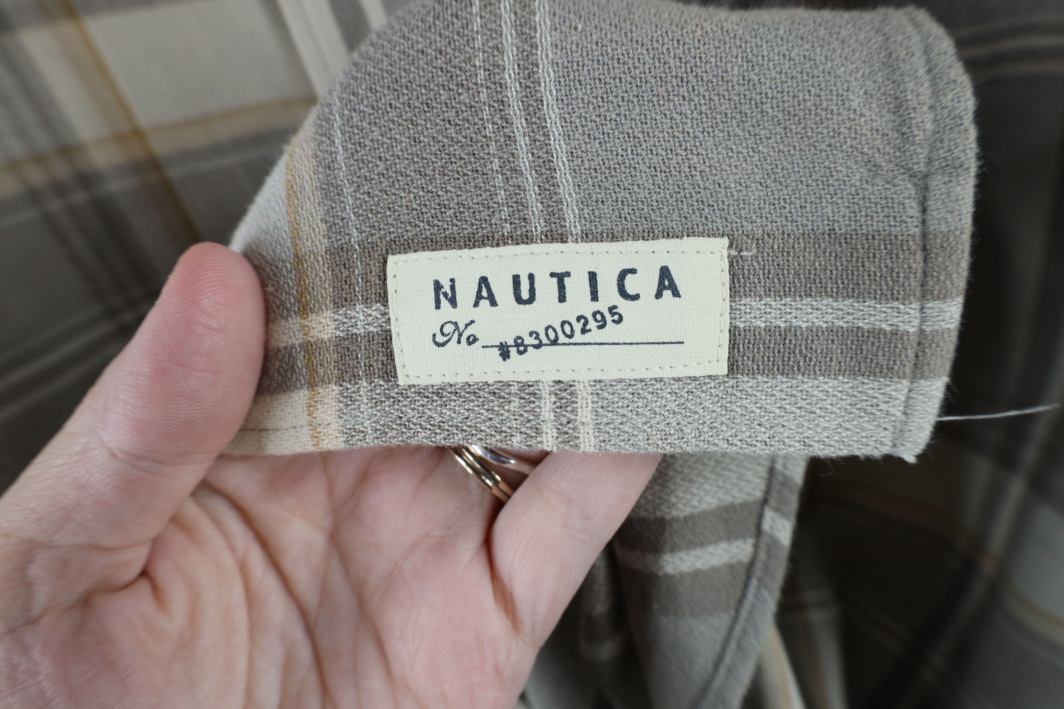 Nautica × Vintage Vintage 90s Nautica Fit Knit Short Sleeve Button Shirt Plaid Size US XXL / EU 58 / 5 - 6 Thumbnail