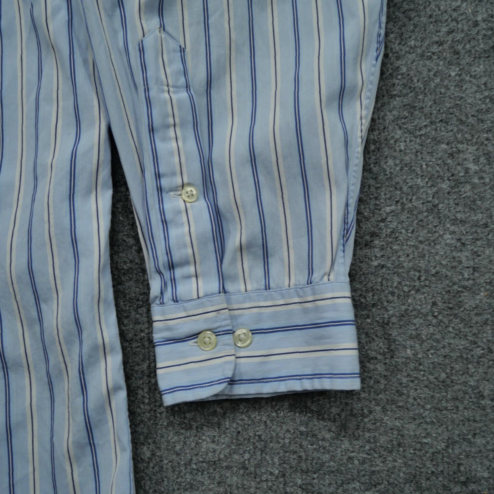 Polo Ralph Lauren Ralph Lauren Shirt Mens 17 32 33 Blue White Striped Button Down Knit Cotton Logo Classic Preppy Casual Size US XS / EU 42 / 0 - 4 Thumbnail