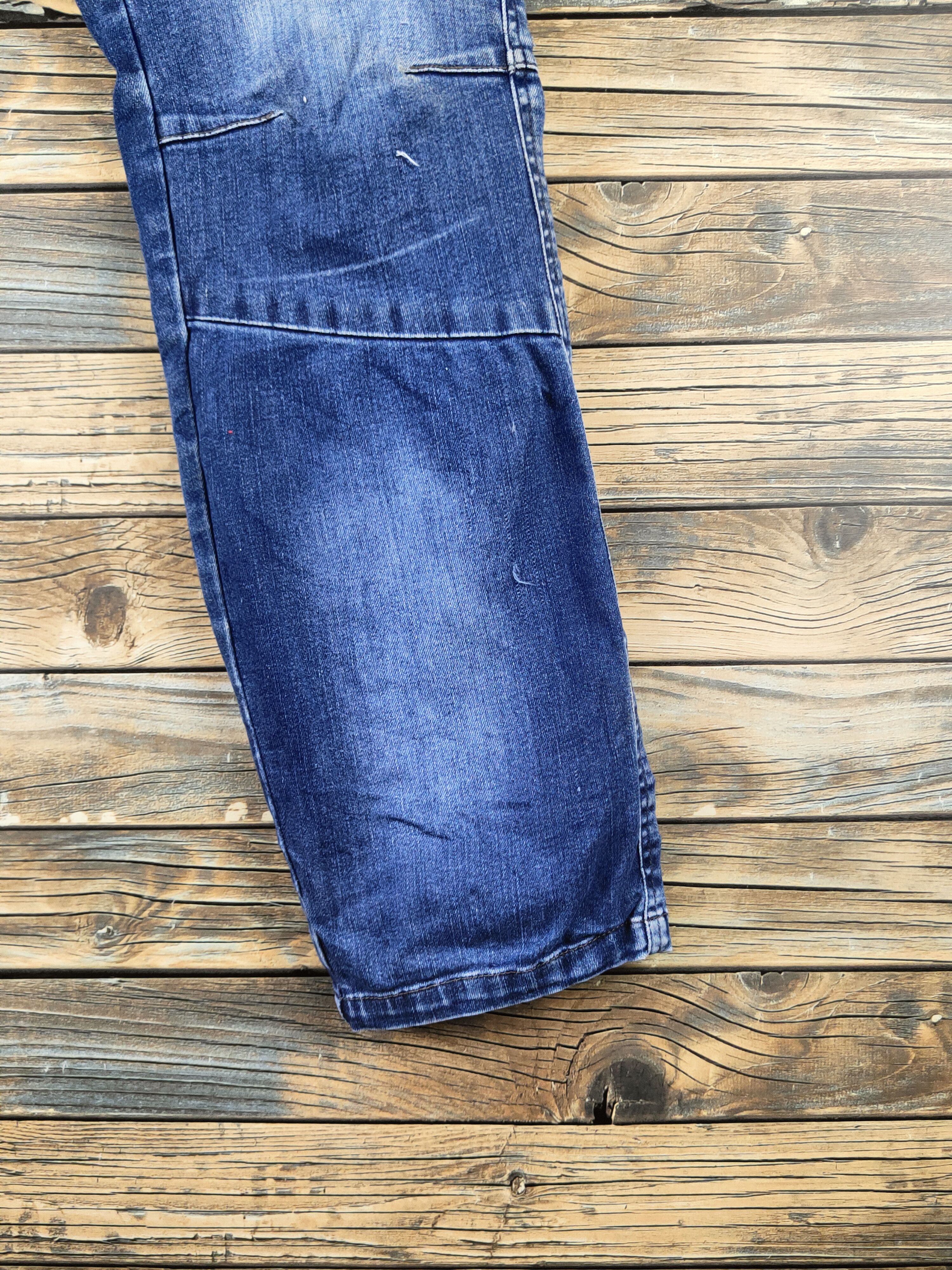 Japanese Brand I'z Frontier Blue Distressed Ripped Jeans #S2927 Size US 35 - 9 Thumbnail
