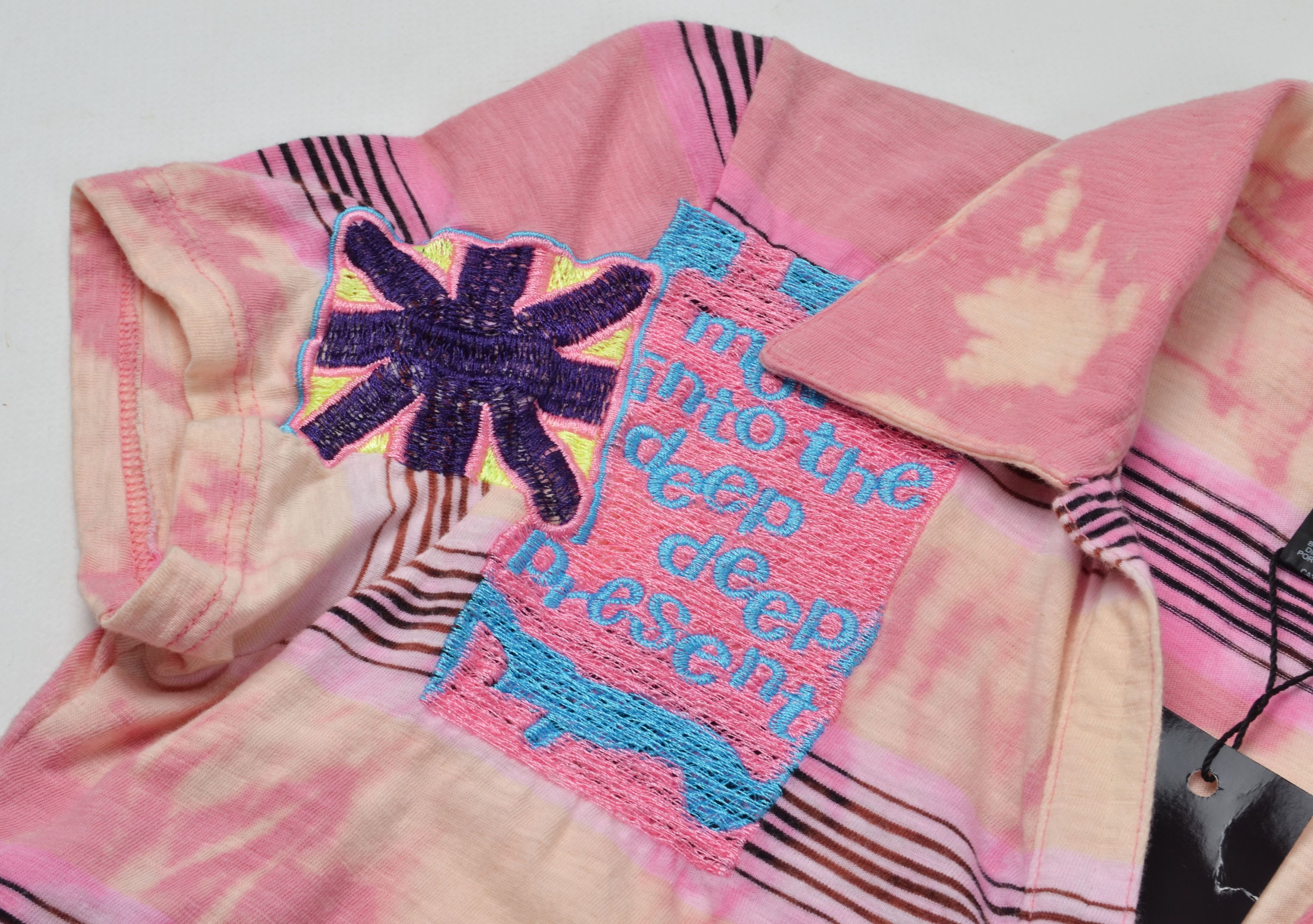 Custo Barcelona × Designer × Vintage Vintage Custo Barcelona Y2K Tie-Dye Striped Polo Dress Size S / US 4 / IT 40 - 7 Thumbnail