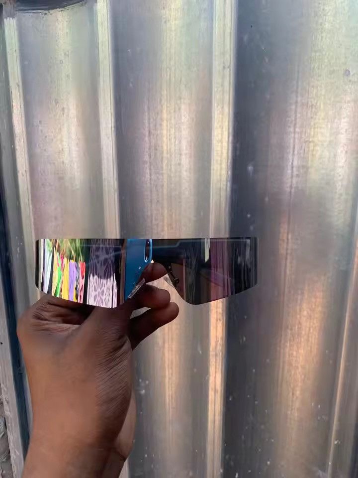 Y2K Avant Garde Futuristic Sunglasses Silver Unisex Os, Men’s