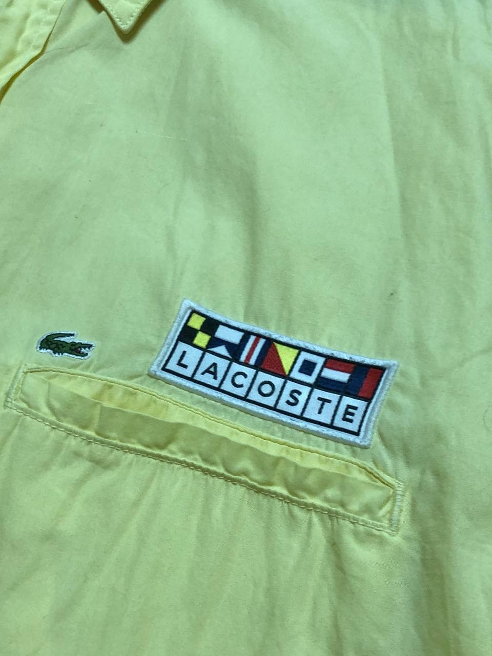 Lacoste Vintage yellow shirt logo Lacoste Y2K regular fit Size US M / EU 48-50 / 2 - 5 Thumbnail