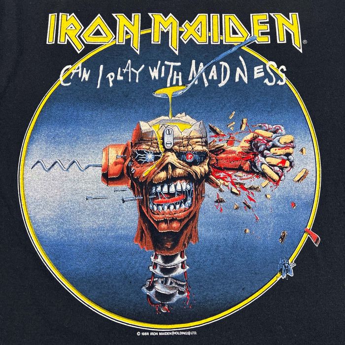 Vintage 1998 vintage iron maiden can i play with madness tee large