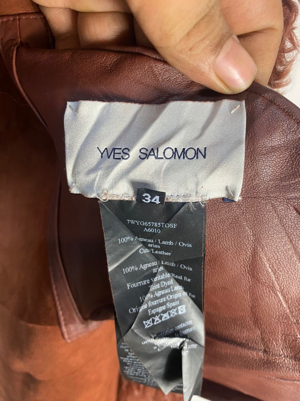 Yves Salomon Unisex🔥Yves salomon fur lamb leather sleeveless jacket Size S / US 4 / IT 40 - 7 Thumbnail
