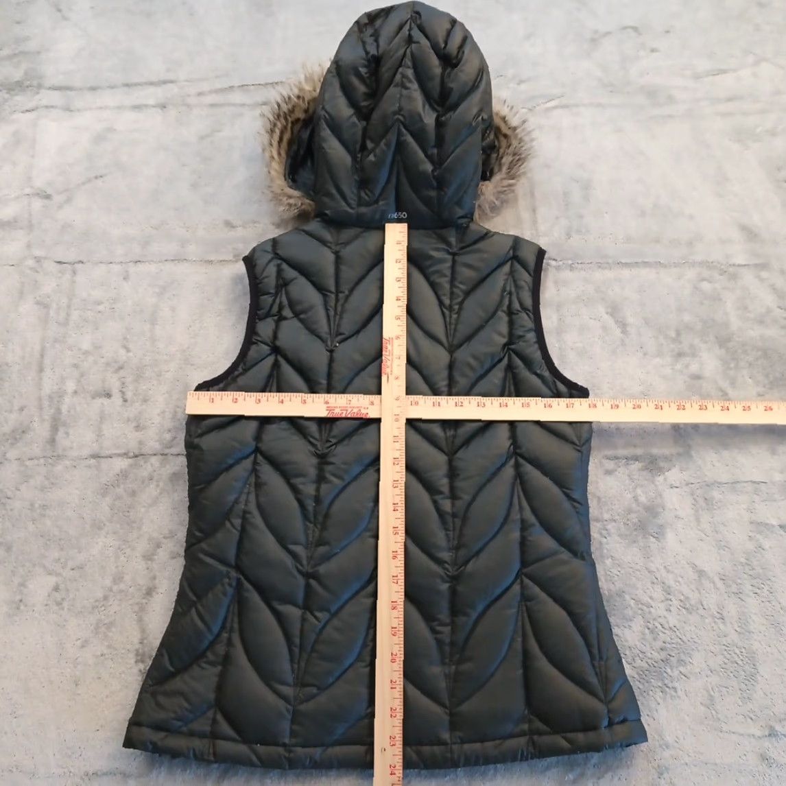 Eddie Bauer Eddie Bauer EB650 Puffer Vest Womens S Hooded Gray Down Insulated Nylon Softshell Zipper Pockets Vest Size S / US 4 / IT 40 - 6 Thumbnail