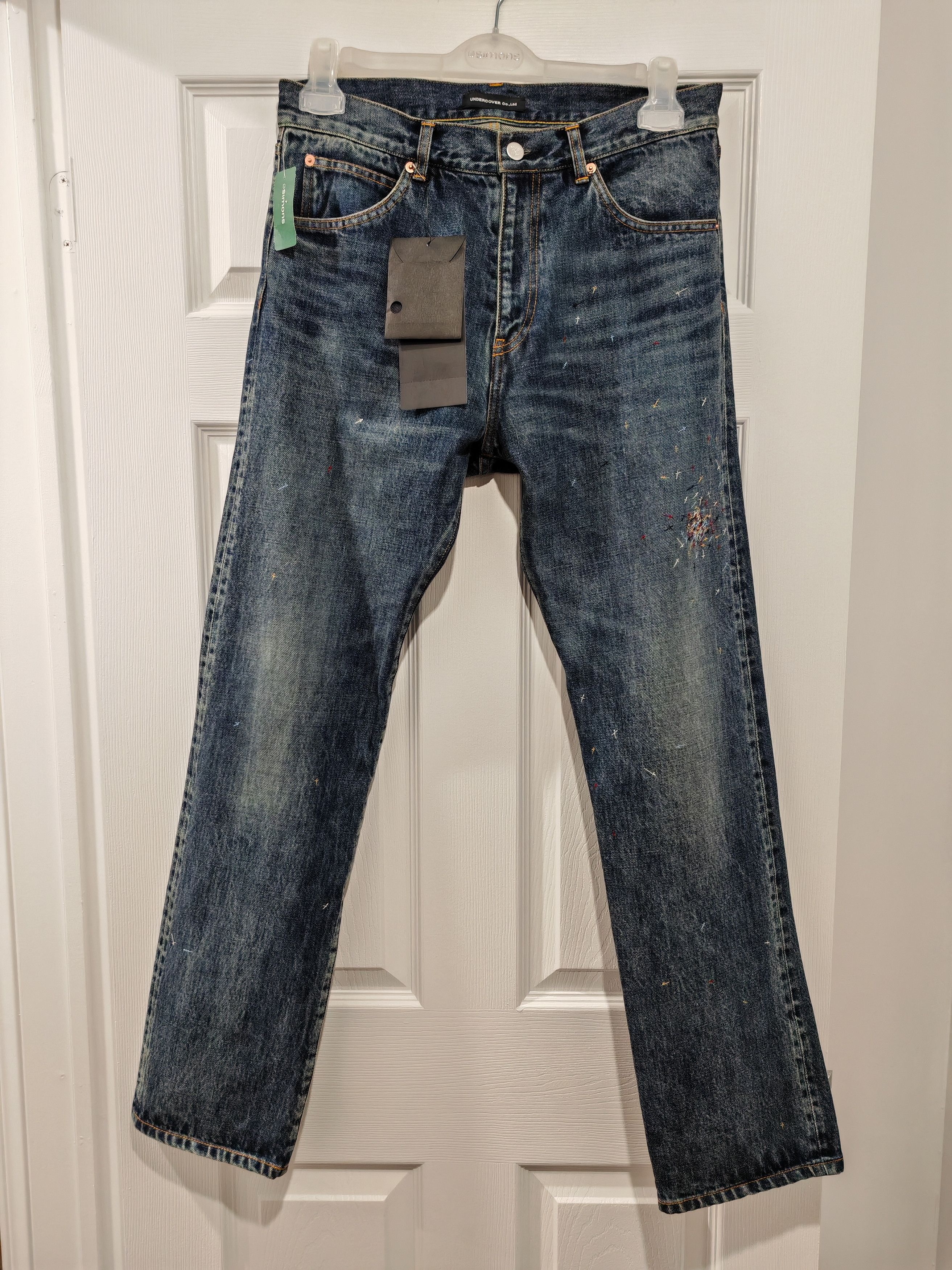 Undercover Embroidered Crosses Painter Jeans - UNISEX Size US 32 / EU 48 - 4 Thumbnail