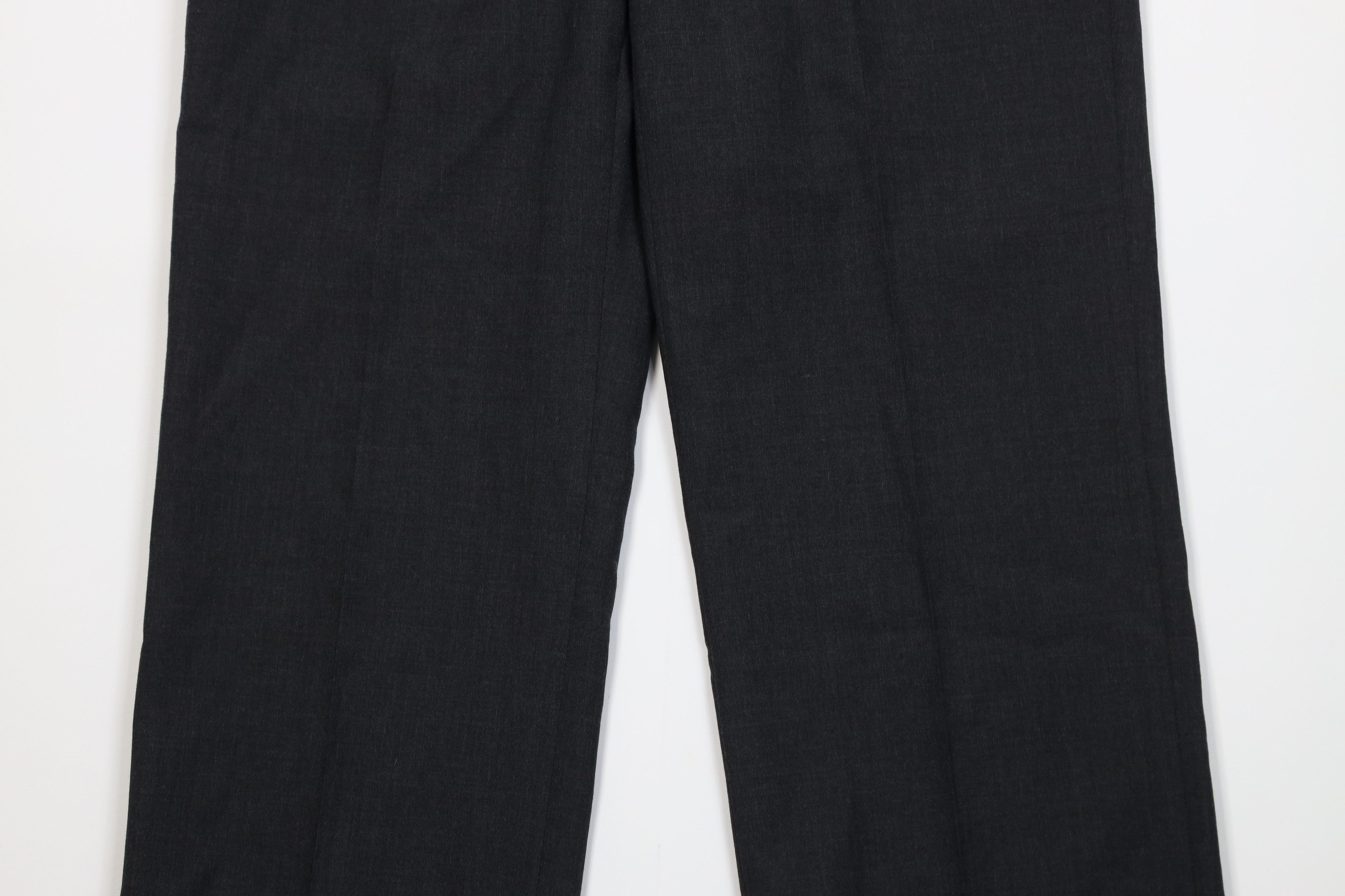 Vintage Vintage 90s Wool Knit Wide Leg Chino Pants Charcoal Gray Size US 34 / EU 50 - 3 Thumbnail