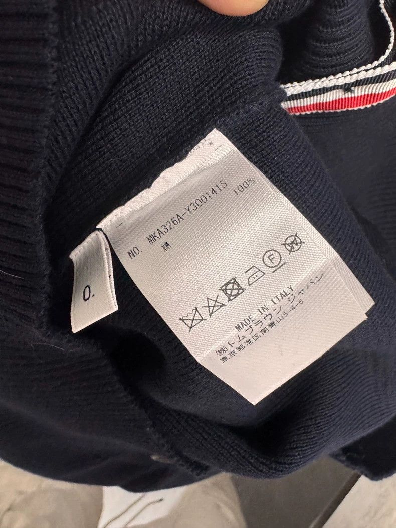 Thom Browne Thom Browne size0 Dark blue round neck pure cotton sweater Size US XS / EU 42 / 0 - 3 Thumbnail