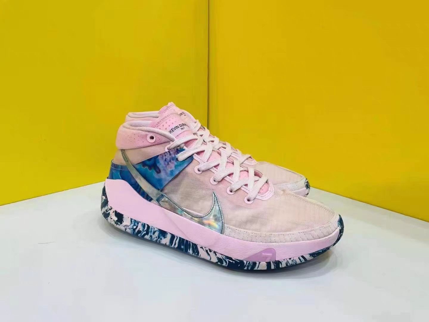 Nike Nike KD13 Blue Pink Tie-Dye Basketball Shoes K15 Size US 11.5 / EU 44-45 - 3 Thumbnail