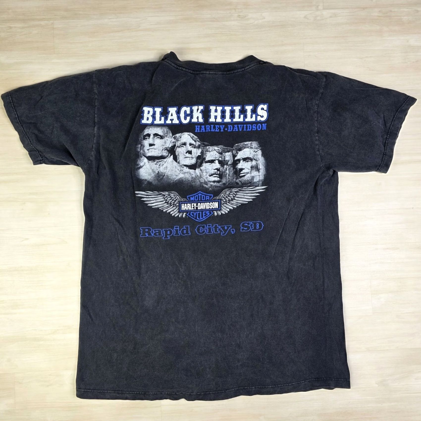 Harley Davidson Vintage Harley-Davidson Sturgis Shirt Mens Large Black 2007 Biker Rally Rapid City Graphic Print Double-Sided 100% Cotton T-Shirt Velar? Size US L / EU 52-54 / 3 - 6 Thumbnail