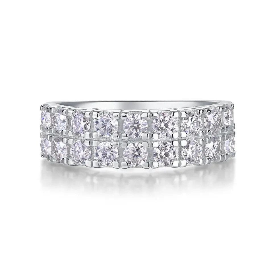 Sterling Silver S925 Moissanite Ring Size ONE SIZE - 5 Thumbnail