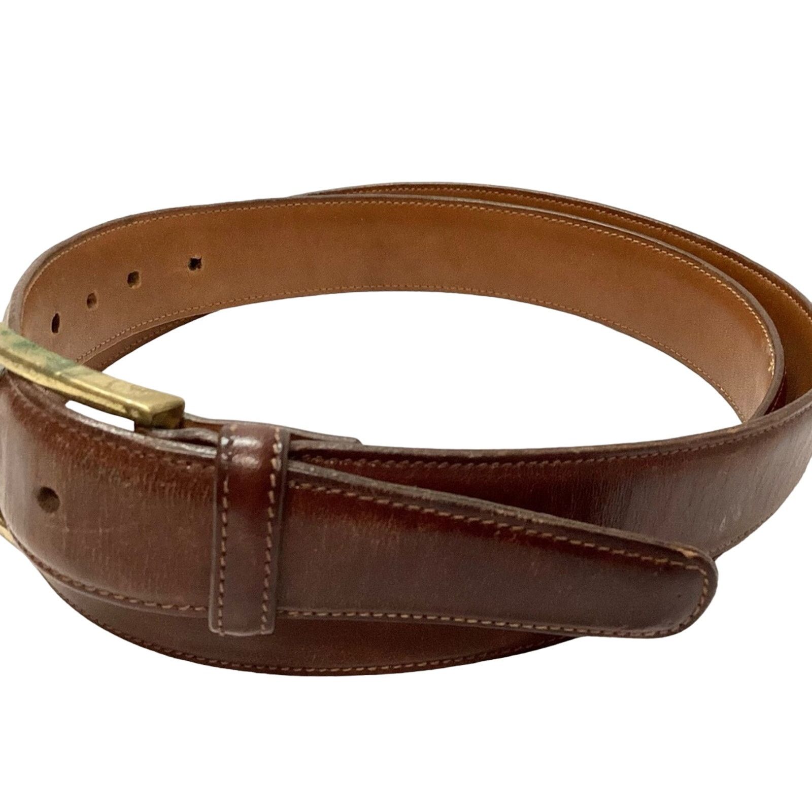 Trafalgar Trafalgar Classic 30mm Cortina Brown Leather Belt Size 40 - 4 Thumbnail